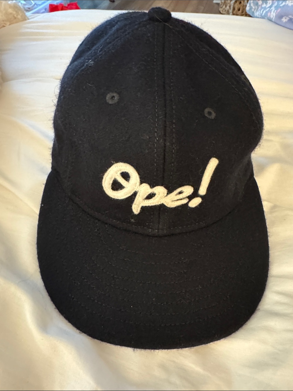 *NWT Black 'Ope!' Embroidered Baseball Cap